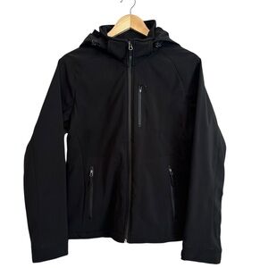 Alphine Cotton Men's Large Black Full Zip Hooded Winter Ski Snowboarding Jacket